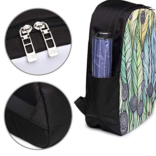 Mochila Escolar USB de Diente de león Lsjuee, Mochila de Lona de Gran Capacidad, Mochila de Viaje Informal para Adultos, Adolescentes, Mujeres, Hombres, 17 Pulgadas