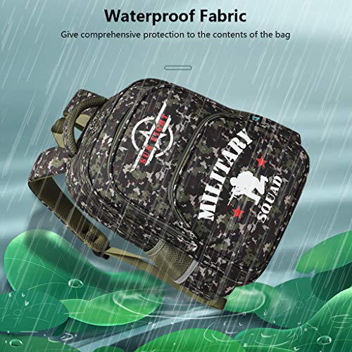 Mochila para Niños, Camuflaje Mochilas Escolares Juveniles, Primaria Mochila Gran Capacidad para Colegio Viajes, Material Escolar para Infantil, Regalos para y Adolescentes con Tira Reflectante 15"