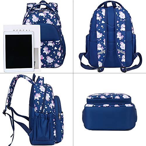 Mochila para niños Unicornio Mochila Escolar Toddler Kids Mochila Escolar para niños pequeños Mochila Infantil para Niña 2-7 años Azul