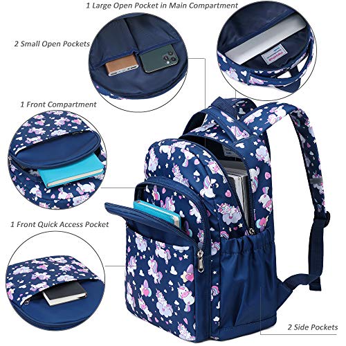 Mochila para niños Unicornio Mochila Escolar Toddler Kids Mochila Escolar para niños pequeños Mochila Infantil para Niña 2-7 años Azul