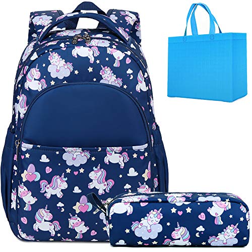 Mochila para niños Unicornio Mochila Escolar Toddler Kids Mochila Escolar para niños pequeños Mochila Infantil para Niña 2-7 años Azul