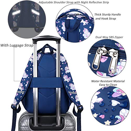 Mochila para niños Unicornio Mochila Escolar Toddler Kids Mochila Escolar para niños pequeños Mochila Infantil para Niña 2-7 años Azul