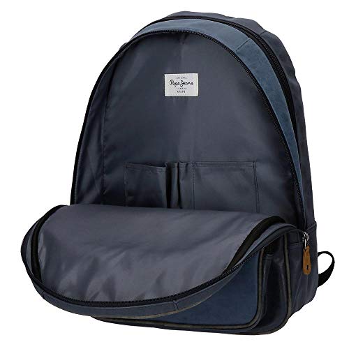 Mochila para portátil 15,6" dos compartimentos Pepe Jeans Max azul