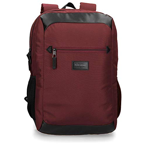 Mochila para portátil con Puerto USB Pepe Jeans Lambert Burdeos