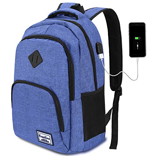 Mochila Portatil para Hombre con Puerto de Carga Externa USB para Macbook y Netbook Negocio Escolar -35L