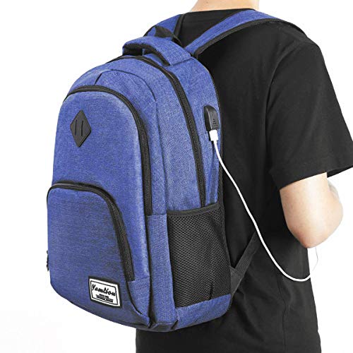 Mochila Portatil para Hombre con Puerto de Carga Externa USB para Macbook y Netbook Negocio Escolar -35L