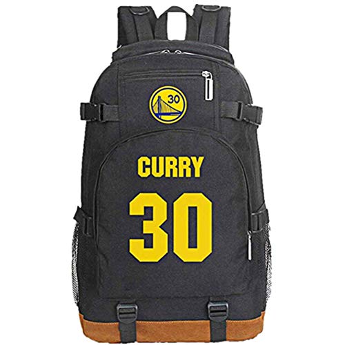 Mochila Stephen Curry para niños, jugador de baloncesto, mochila de estrella, bolsa de hombro para la escuela, mochila de viaje para estudiantes, abanicos para hombres y mujeres Negro Negro (talla