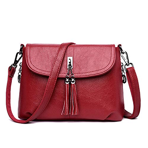 Mochilas CMZ, Bolsos de Mujer, señoras de Mediana Edad, Bolsos de Hombro, Simples y de Moda, Bolso de Mensajero con borlas