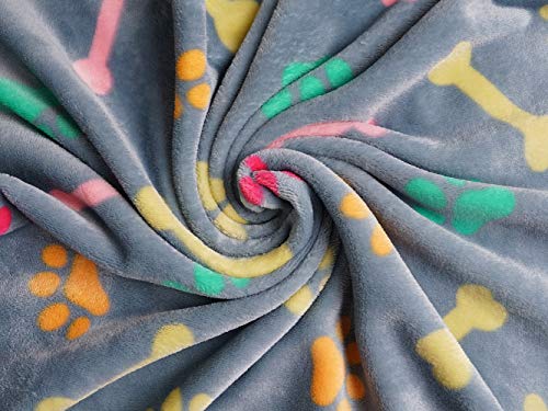 MOCOTONO 3 Pieza de Paquete Manta para Perro Gato Mascotas impresión paño y Suave Manta Estera del Animal doméstico