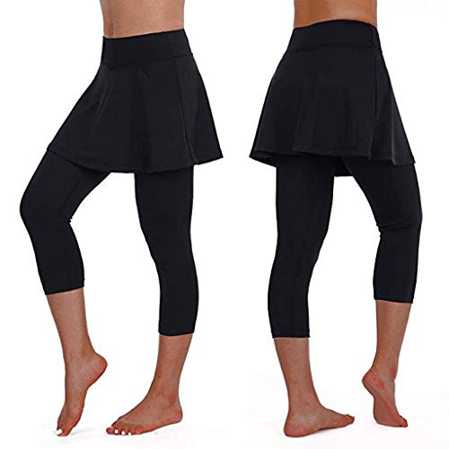 Modaworld Falda pantalon de Deporte mujer casual fitness Leggings Pantalones de tenis  Fitness deportivo recortado culottes Leggings Vestidos de tenis  Skorts de Golf para Mujer