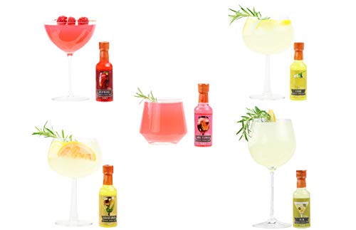 Modern Gourmet Foods, Set de regalo Premium Gin Cocktail Mixer, 70 ml, 10 Sabores que Incluyen: Lima, Flor de Saúco, Flor de Rosa, Mandarina y Muchas Más (no contiene alcohol)
