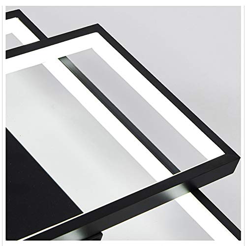 Moderna lámpara LED de techo para salón, regulable, pantalla de acrílico, lámpara de techo de diseño cuadrado, lámpara de comedor con mando a distancia, lámpara de techo, lámpara colgante, cocina