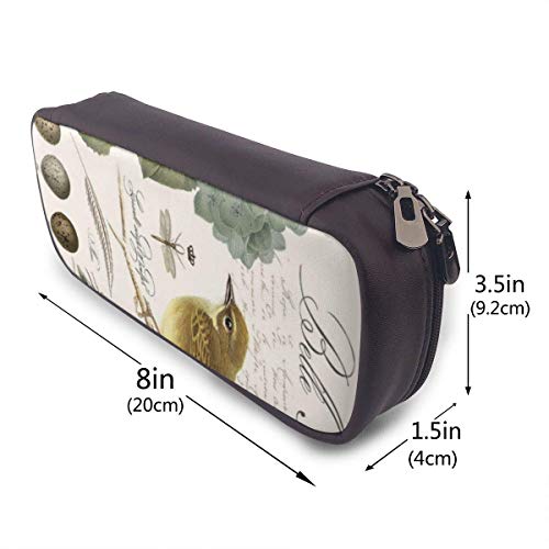 Moderno Vintage francés pájaro y nido estuche para lápices estuche para lápices organizador de papelería, oficina escolar, estuche de maquillaje multifunción