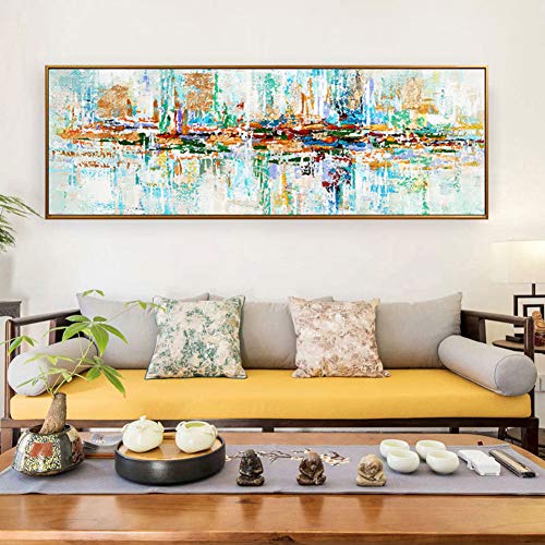 Modernos Del Arte Cuadro En Lienzo, Abstracta Pintura Carteles Impresiones De La Lona Arte De La Pared Decorativa Cuadros Pintura(Sin Marco)(70x210cm)