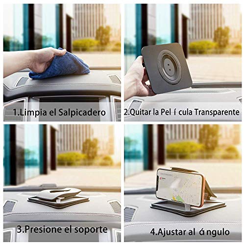 Modohe Soporte Móvil para Coche Soporte Universal Movil Coche Adecuado para el Tablero de Instrumentos, para GPS iPhone11 Pro/11/Xs Max/Xs/Xr/X/8/7/6s Plus, Galaxy S10 Note 10+ Huawei Mate 30 Pro etc