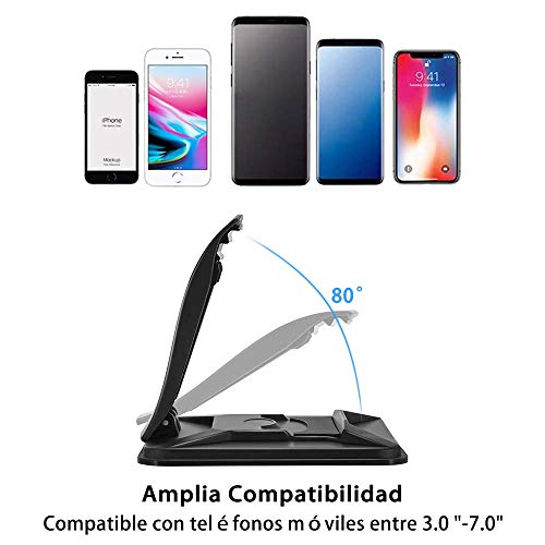 Modohe Soporte Móvil para Coche Soporte Universal Movil Coche Adecuado para el Tablero de Instrumentos, para GPS iPhone11 Pro/11/Xs Max/Xs/Xr/X/8/7/6s Plus, Galaxy S10 Note 10+ Huawei Mate 30 Pro etc