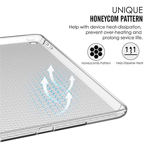 MoKo Funda para iPad 9.7 2018/2017, Protectora Soporte Slim Smart Case con Posterior Transparente TPU Suave con Auto Sueño/Estela para iPad 9.7 Inch (iPad 5, iPad 6) - Negro