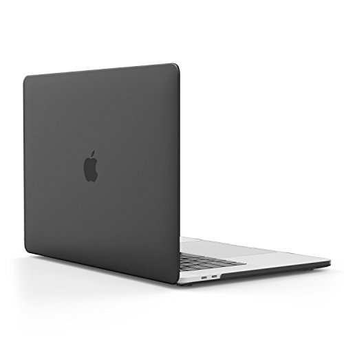 MoKo Funda para MacBook Pro 13" 2017/2016 - Slim PC PC Mate Laptop Cover Case para Newest Apple MacBook Pro 13 Pulgadas A1706 / A1708 (con/Sin Touch Bar, Versión 2017/2016), Negro Translúcido