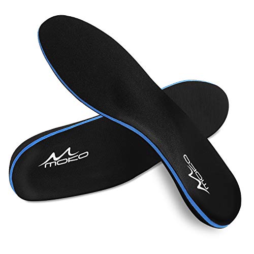 MoKo Plantilla para Zapatos de EVA Dura para Hombre y Mujer, Deportiva Inserciones Ortopédicas de Amortiguación de Pies Planos para Fascitis Plantar, Alivie el Dolor, 27cm - Negro