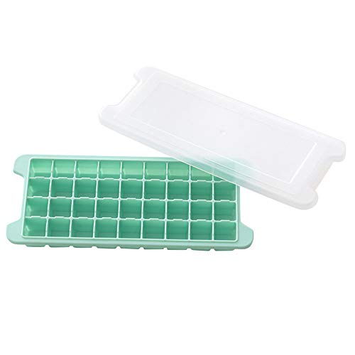 Molde de cubitos de hielo,CHshe??，Bandeja de hielo de silicona 36 cubos,Barra de cocina,Herramientas Electrodomésticos,Bandeja de molde de cubos de gelatina (verde)