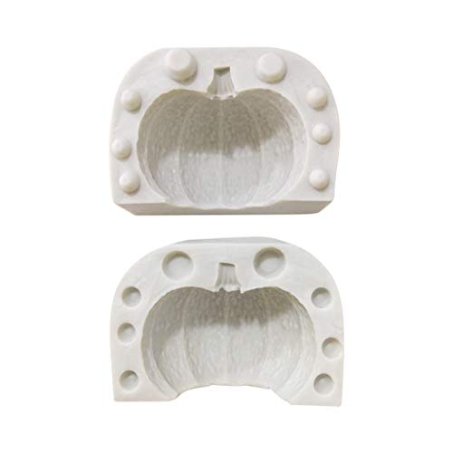 Molde de silicona 3D para Halloween, calabaza, fondant, pastel, chocolate, decoración para hacer uno mismo 01