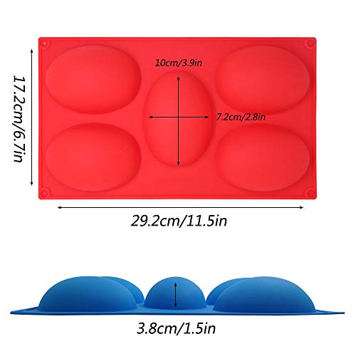 Molde de silicona para huevos de Pascua de SourceTon, molde de silicona para hornear, molde para galletas, chocolate, bandeja para cubitos de hielo, molde para jabón
