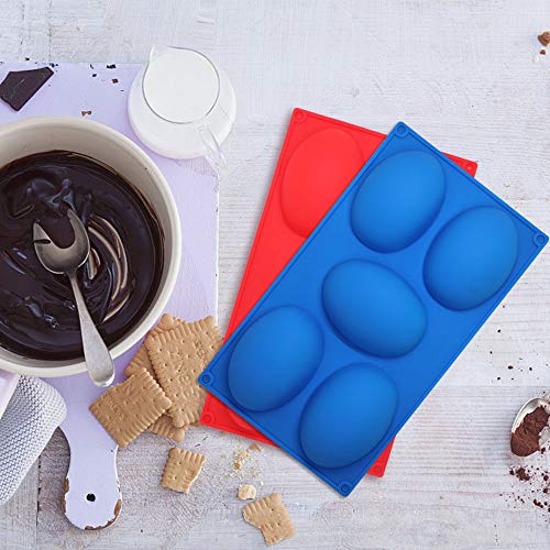 Molde de silicona para huevos de Pascua de SourceTon, molde de silicona para hornear, molde para galletas, chocolate, bandeja para cubitos de hielo, molde para jabón