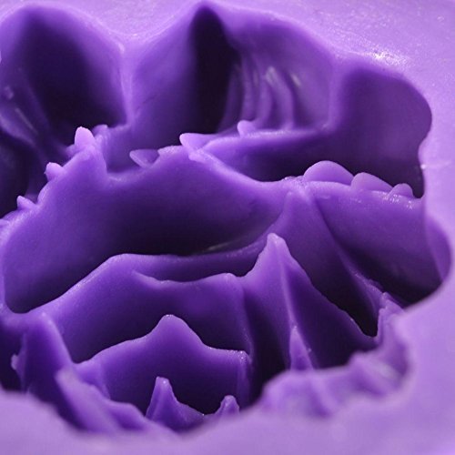 Molde de silicona para tartas, chocolate, galletas 3D, diseño floral, color morado y verde