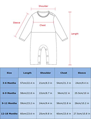 MOMBEBE COSLAND Mono Bebé Niño Manga Larga Disfraz Pápa Noel Gorro (Papá Noel 2, 6-9 Meses)