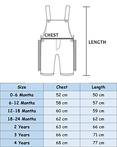 MOMBEBE COSLAND Mono Vaquero Bebé Niño Tirantes Algodón (Cowboy, 12-18 Meses)