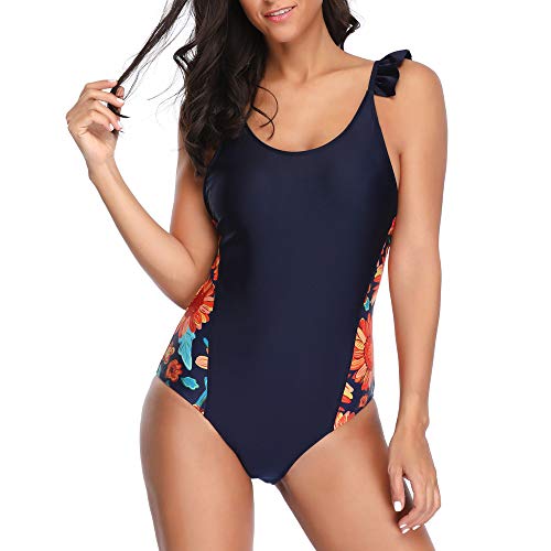 MOMOXI Bikini Playa Mujer, Sujetador sin Aros Push-up con Respaldo Floral y Sexy para Mujer Halter Bikini Traje de baño 2019 Novedad de Moda Caliente Ropa de Mujer Bohemia Ropa de Playa de Verano