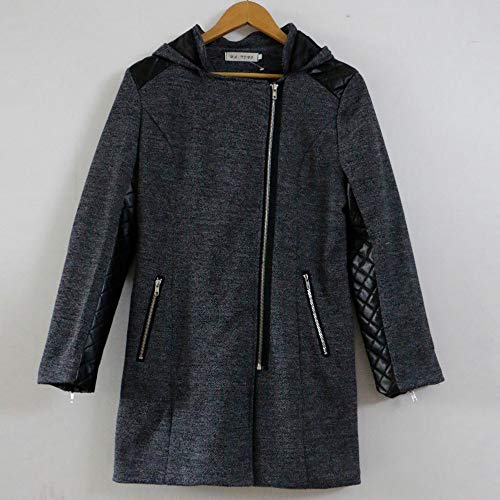 MOMOXI Moda Mujer Abrigos de Lana Casuales Cuello Cálido Sólido Abrigo de Lana Suelta Abrigo Mujer Invierno Talla Grande Sudaderas con Capucha y Bolsillo Casual Cremallera Felpa Suéter Tops