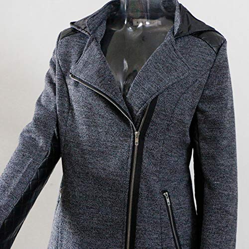 MOMOXI Moda Mujer Abrigos de Lana Casuales Cuello Cálido Sólido Abrigo de Lana Suelta Abrigo Mujer Invierno Talla Grande Sudaderas con Capucha y Bolsillo Casual Cremallera Felpa Suéter Tops