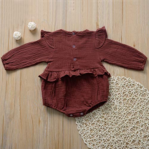 Moneycom❤ Almuerzo infantil recién nacidos para niñas, flores de encaje, vestido de aniversario, boda y fiesta café 12-18 Meses