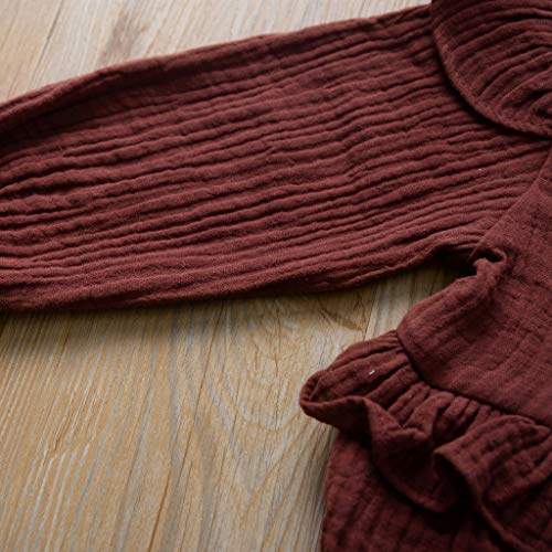 Moneycom❤ Almuerzo infantil recién nacidos para niñas, flores de encaje, vestido de aniversario, boda y fiesta café 12-18 Meses