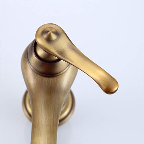 MONIK Baño Grifo Cascada, Frotó El Bronce/Oro/Latón Negro, Caliente Y Fría del Grifo Mezclador del Lavabo del Grifo De Baño