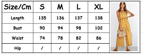 Mono de Mujer Punto de Verano Impreso Correa de Espagueti Sin Mangas Casual Mono de Pierna Ancha Mamelucos Blanco XXL