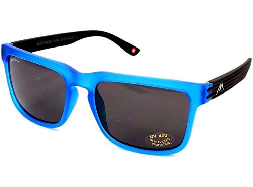 MONTANA S26 Gafas, Multicolor (Azul/Lentes Humo), Talla única Unisex Adulto