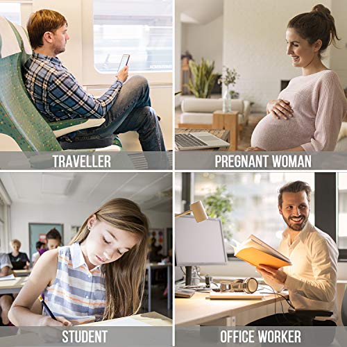 MonTrüe 404668 Cojin de Gel para Silla, Cojin Coxis, Cojín Ergonómico Silla, Cojin Silla Oficina, Cojin de Espuma con Memoria, Cojin Asiento Coche Gel, Gris