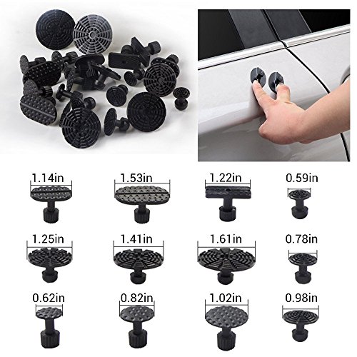 Mookis - Kit de herramientas para eliminar abolladuras del automóvil, 41 piezas, con pistola de pegamento termofusible, tirador de puente, martillo de goma y elevador de abolladuras, etc.