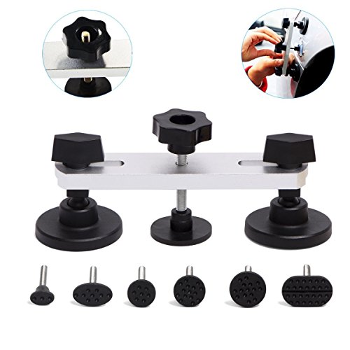 Mookis - Kit de herramientas para eliminar abolladuras del automóvil, 41 piezas, con pistola de pegamento termofusible, tirador de puente, martillo de goma y elevador de abolladuras, etc.