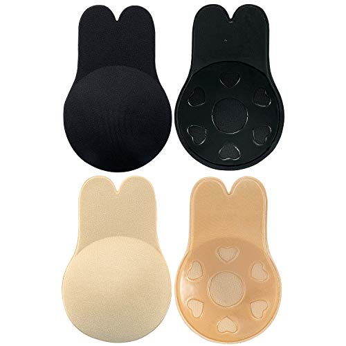 MOOKLIN ROAM 2 pares Cubierta de Pezón Pezoneras Adhesivas Invisibles de Silicona Silicona Push Up Breast Lift Sujetadores Adhesivos Invisibles Impermeable Respirable Reutilizable (small)
