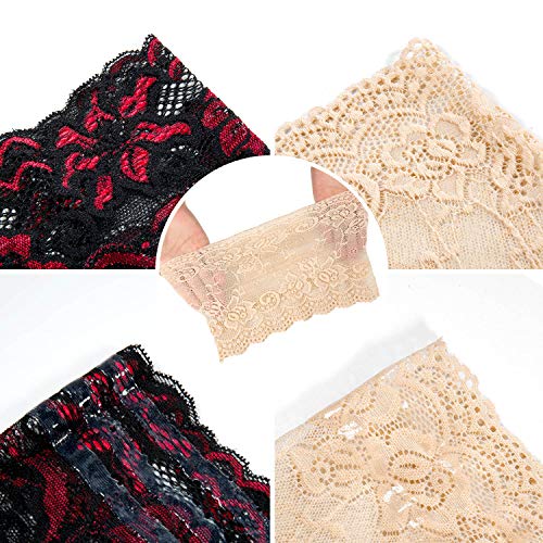 MOOKLIN ROAM 4pcs Bandas de Encaje Muslo Elástico Banda De Silicona Calcetines Antirrozaduras para evitar roce y previene rozaduras Elastic Lace Thigh Stockings para hombre mujer (2 pares)
