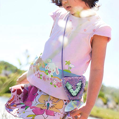 MOOKLIN ROAM 8pcs Niño Monederos de Cola de Sirena Bolsas de Compra Tarjeteros Bolsos Mano Mini Bandolera Carteras con Lentejuelas Regalo Cumpleaños para Mujeres Niñas pequeñas Fiestas y Vacaciones