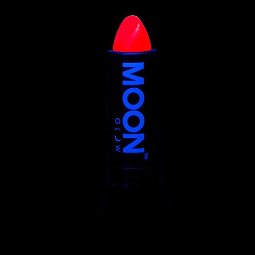 Moon Glow - Barra de labios neón UV 4.5g Intenso Rojo - produce un brillo increíble bajo la iluminación/retroiluminación UV!