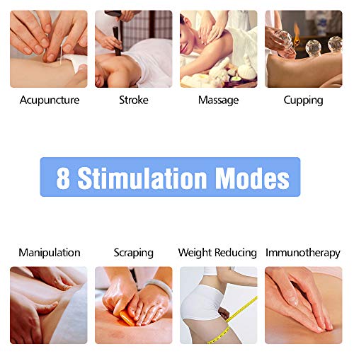 Moonssy Electroestimulador Muscular, Masajeador y estimulador de pulsos TENS/EMS, Reduce Dolor de Espalda, Cuello, Codo, Hombro, Nervio, Pantalla LCD, 2 Canales