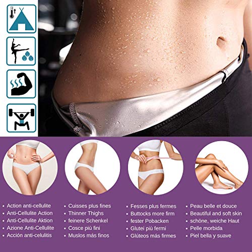 Moonssy Pantalones para Adelgazar,Pantalones Deportivos Mujer, Pantalón de Sudoración Adelgazar, Leggings Push Up, Mallas Termicos de Neopreno, Faja Reductora Adelgazante para Deporte (S)