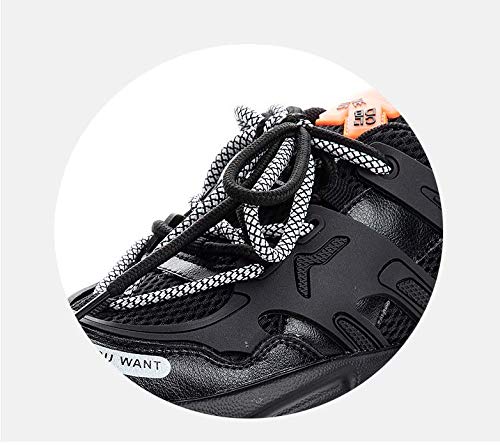 Moosage Zapatos de mujer de piel auténtica, zapatos de moda, zapatos de moda, para otoño e invierno, zapatos de mujer para aumentar la altura, zapatos de caminar, color negro, 38