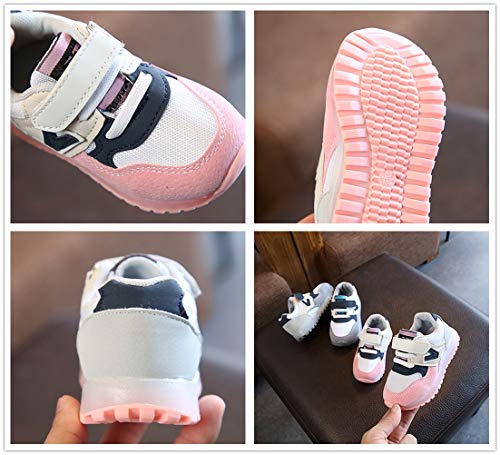 Morbuy Zapatillas de Deporte con Luces LED, Bebe Unisex Ocio Zapatos Moda Niñas Niños Cómodo Antideslizante Suela Blanda Zapatos (22 EU/Tag 24, Azul)