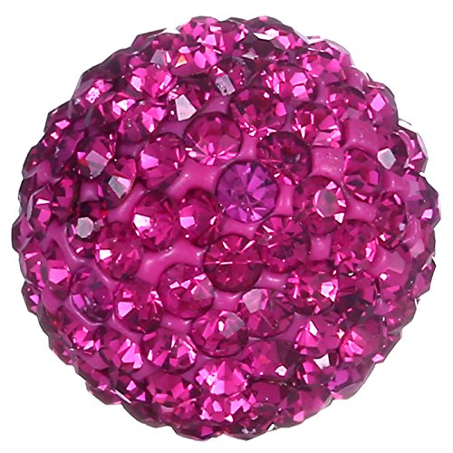 Morella Collar de Acero Inoxidable 70 cm con Colgante Mantra Om y Bola de resonancia de circonita de Color Rosa Ø 16 mm para Damas en Bolsa para Joyas